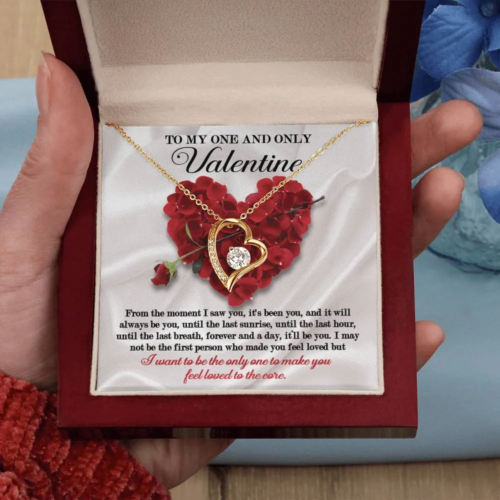 To My One And Only Valentine Feel Loved To The Core | Forever Love Necklace