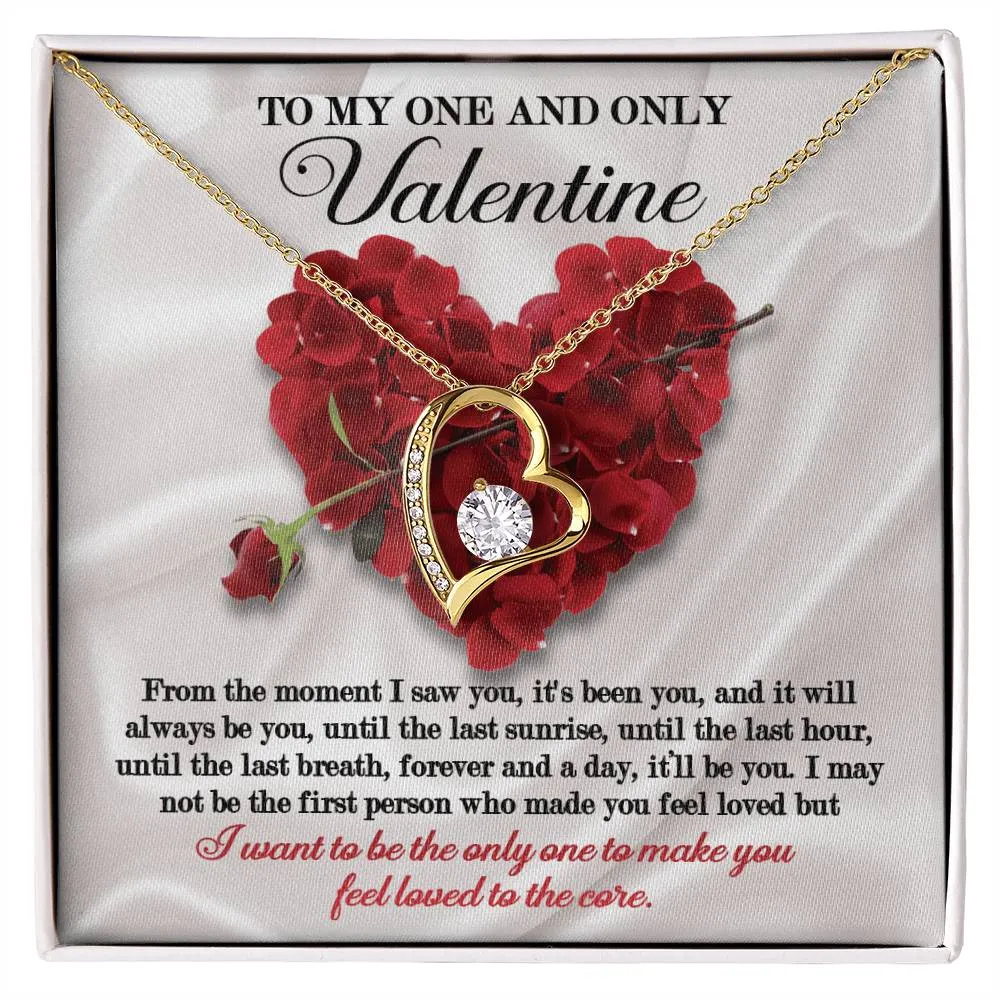 To My One And Only Valentine Feel Loved To The Core | Forever Love Necklace