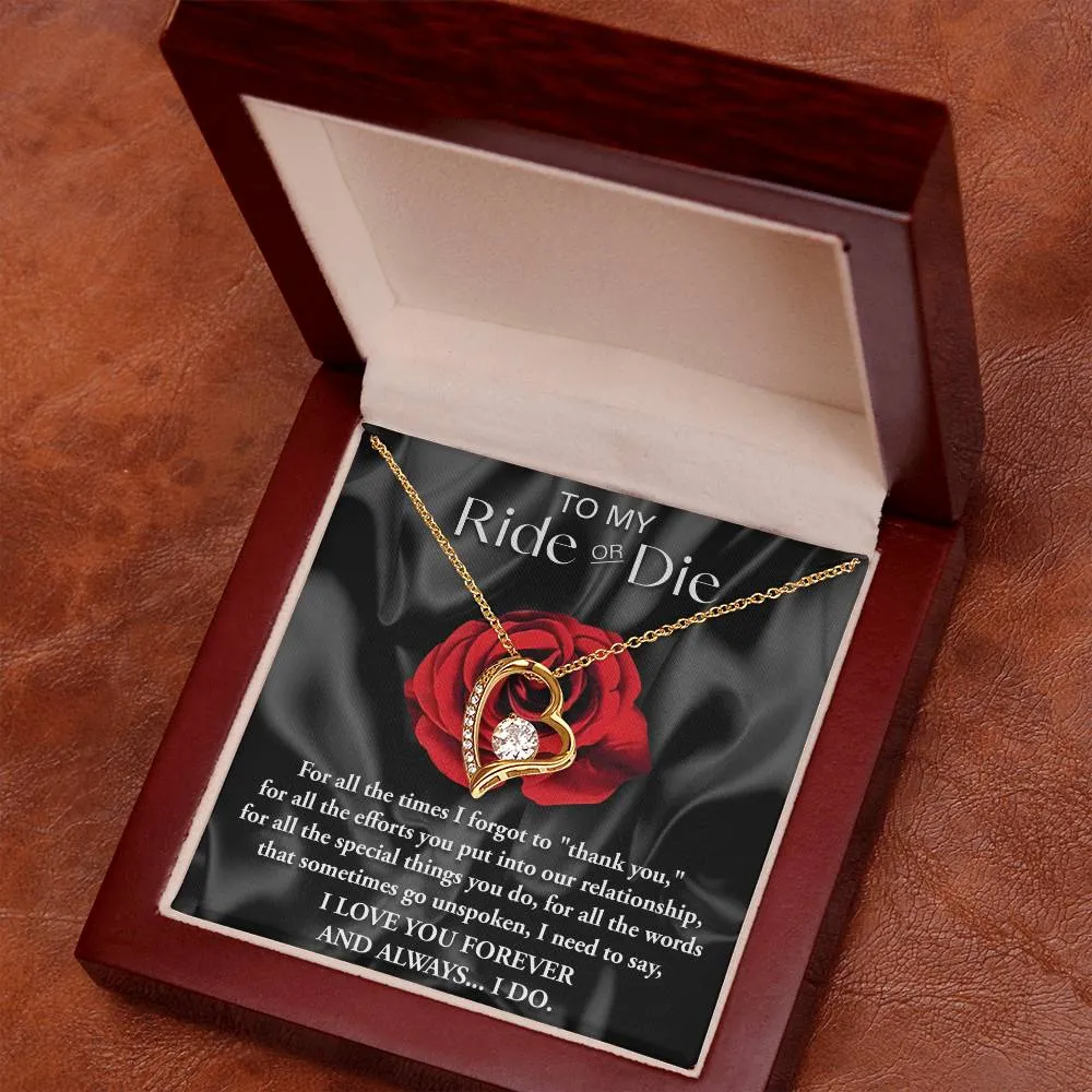 To My Ride Or Die I Love You Forever | Forever Love Necklace