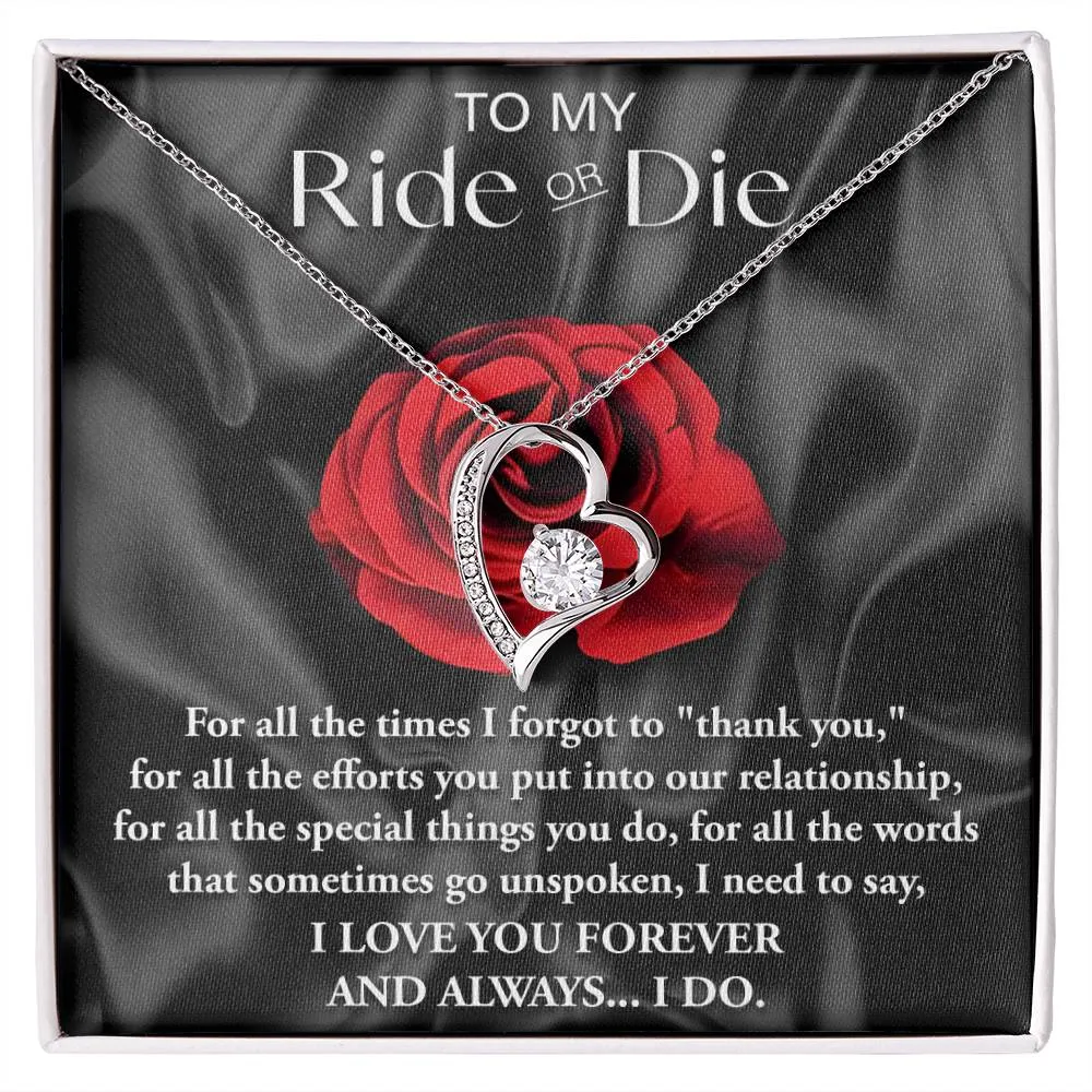 To My Ride Or Die I Love You Forever | Forever Love Necklace