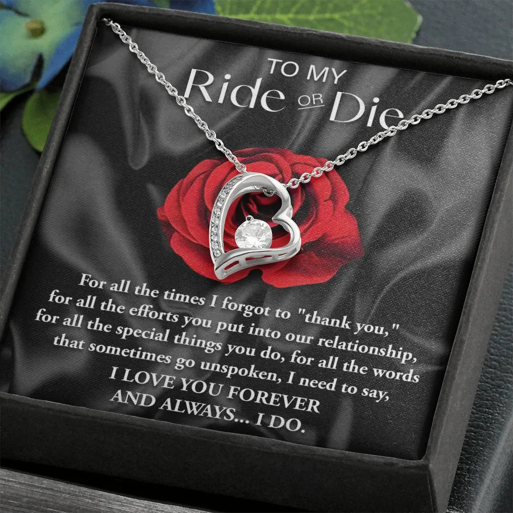 To My Ride Or Die I Love You Forever | Forever Love Necklace