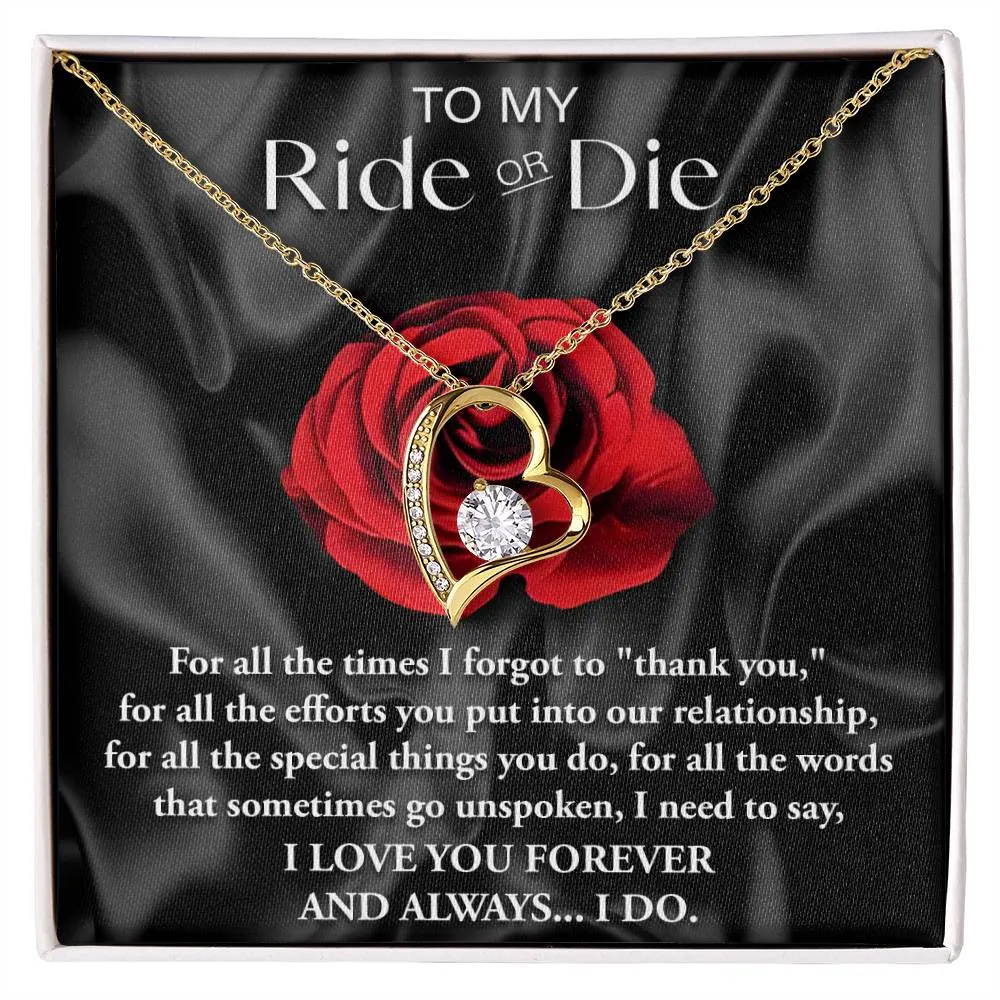 To My Ride Or Die I Love You Forever | Forever Love Necklace