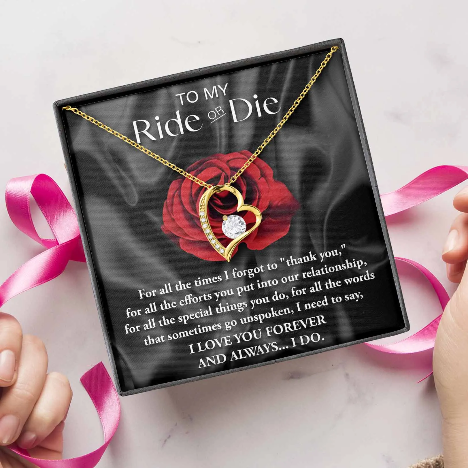 To My Ride Or Die I Love You Forever | Forever Love Necklace
