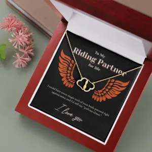To My Riding Partner For Life - Pull Me Closer - Luxury 10k Solid Gold w/ 0.07 carat Diamonds