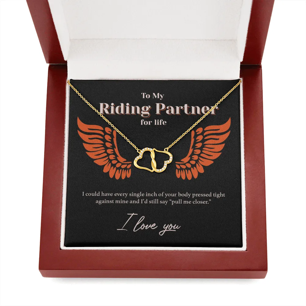 To My Riding Partner For Life - Pull Me Closer - Luxury 10k Solid Gold w/ 0.07 carat Diamonds