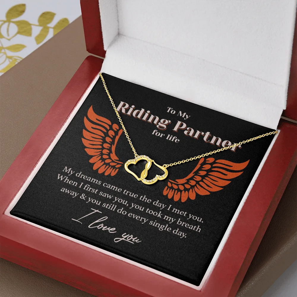 To My Riding Partner For Life - You Are My Dreams - Luxury 10k Solid Gold w/ Diamons