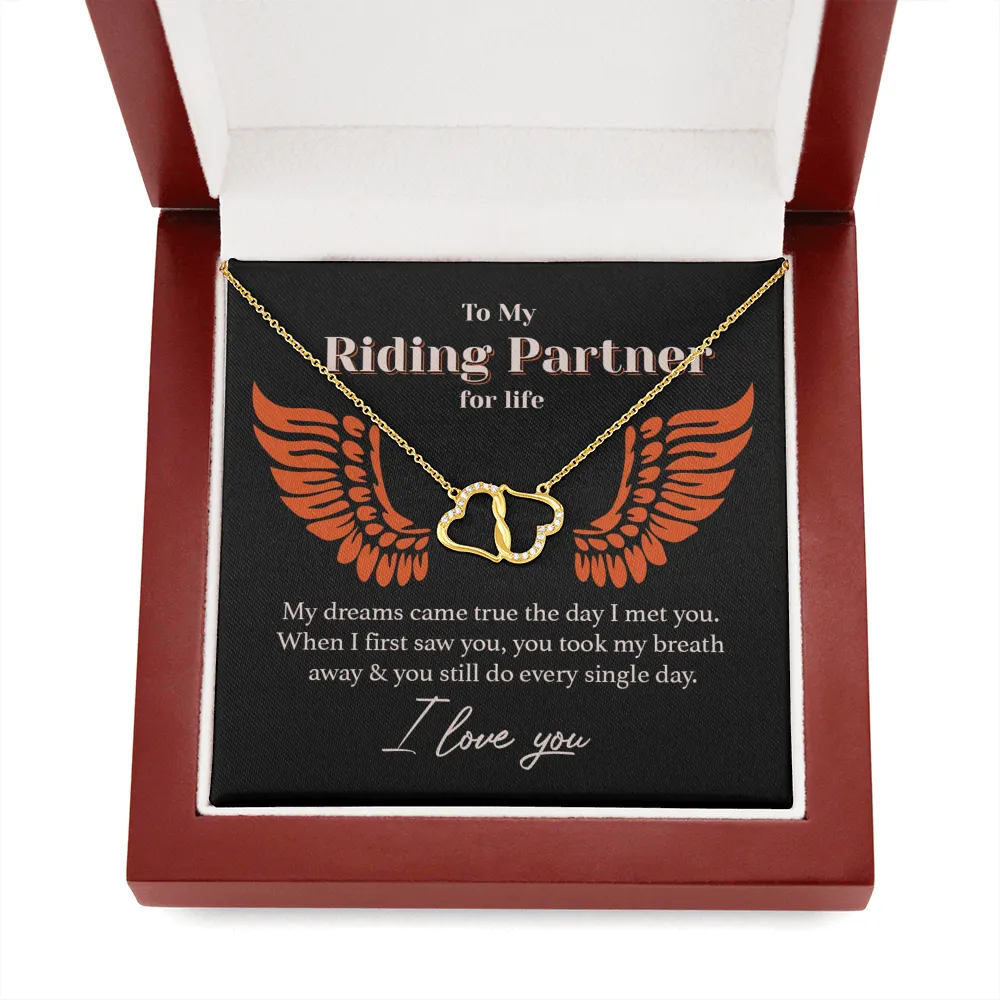 To My Riding Partner For Life - You Are My Dreams - Luxury 10k Solid Gold w/ Diamons