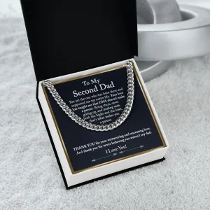 To My Second Dad Cuban Chain Gift, Bonus Dad Gift, Step Dad Gift from Step Children