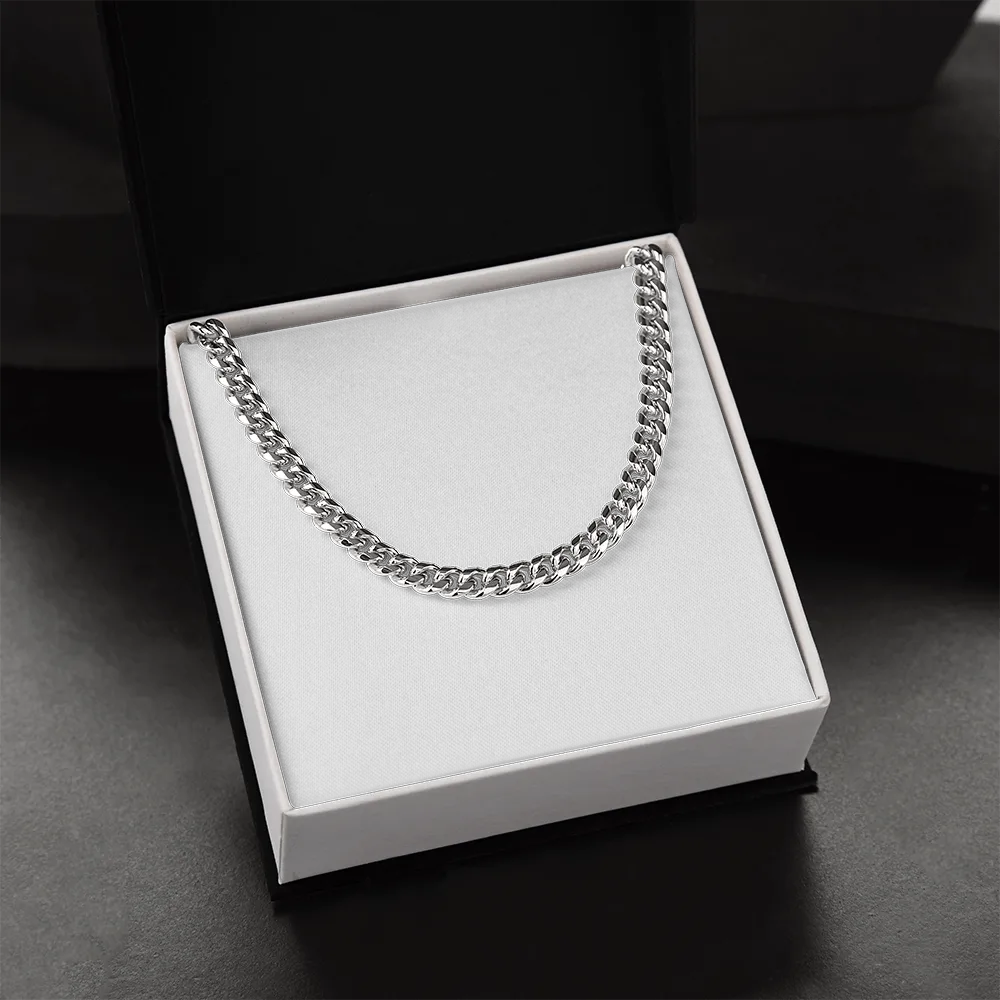 To My Second Dad Cuban Chain Gift, Bonus Dad Gift, Step Dad Gift from Step Children