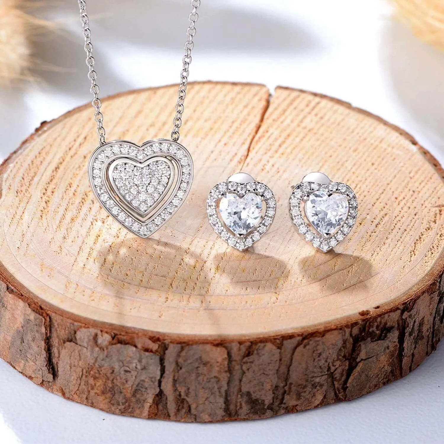 To My Sister 'Blessed' 3 in 1 Trinity Heart Necklace - Sister5