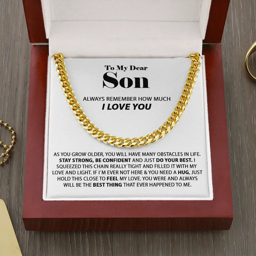 To My Son - Always Remember - Cuban Link Chain