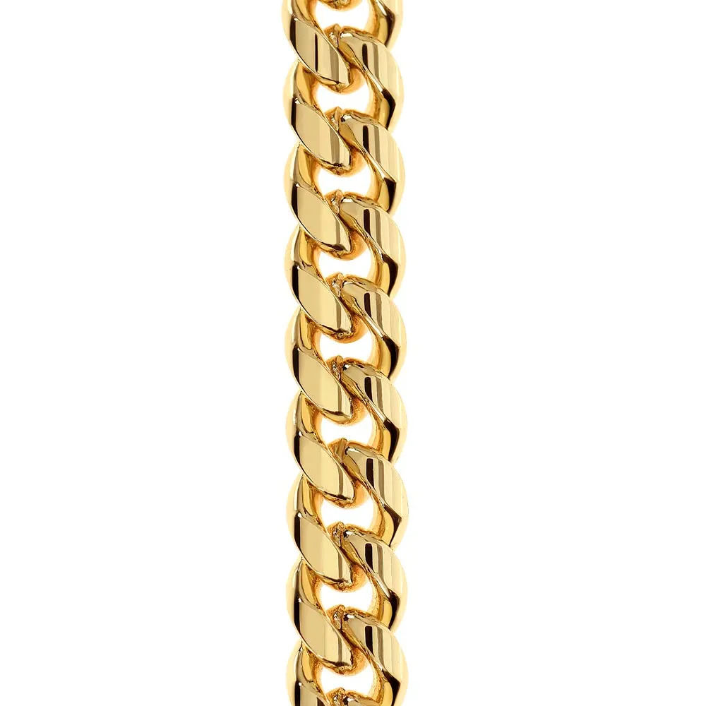To My Son - Be A Warrior Cuban Link Necklace For Him with Message Card