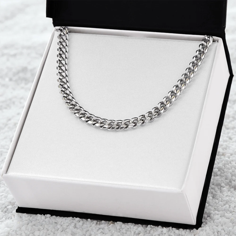 To My Son Cuban Chain Necklace Love Mom