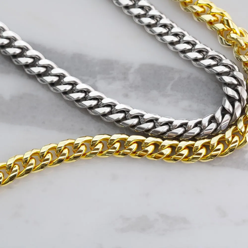 To My Son , I'm Proud To Be Your Father , Cuban Chain, Son Gift From Dad, Father Son Gift