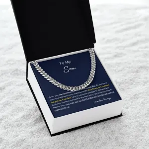 To My Son , Stay Strong, Be Confident, Cuban Chain, Son Gift From Dad, Father Son Gift, Top Gift for Son, Best Idea Gift for Son