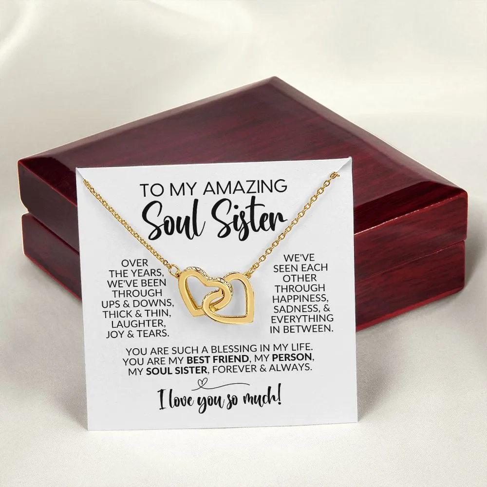 To My Soul Sister | Ups & Downs | Interlocking Hearts Necklace