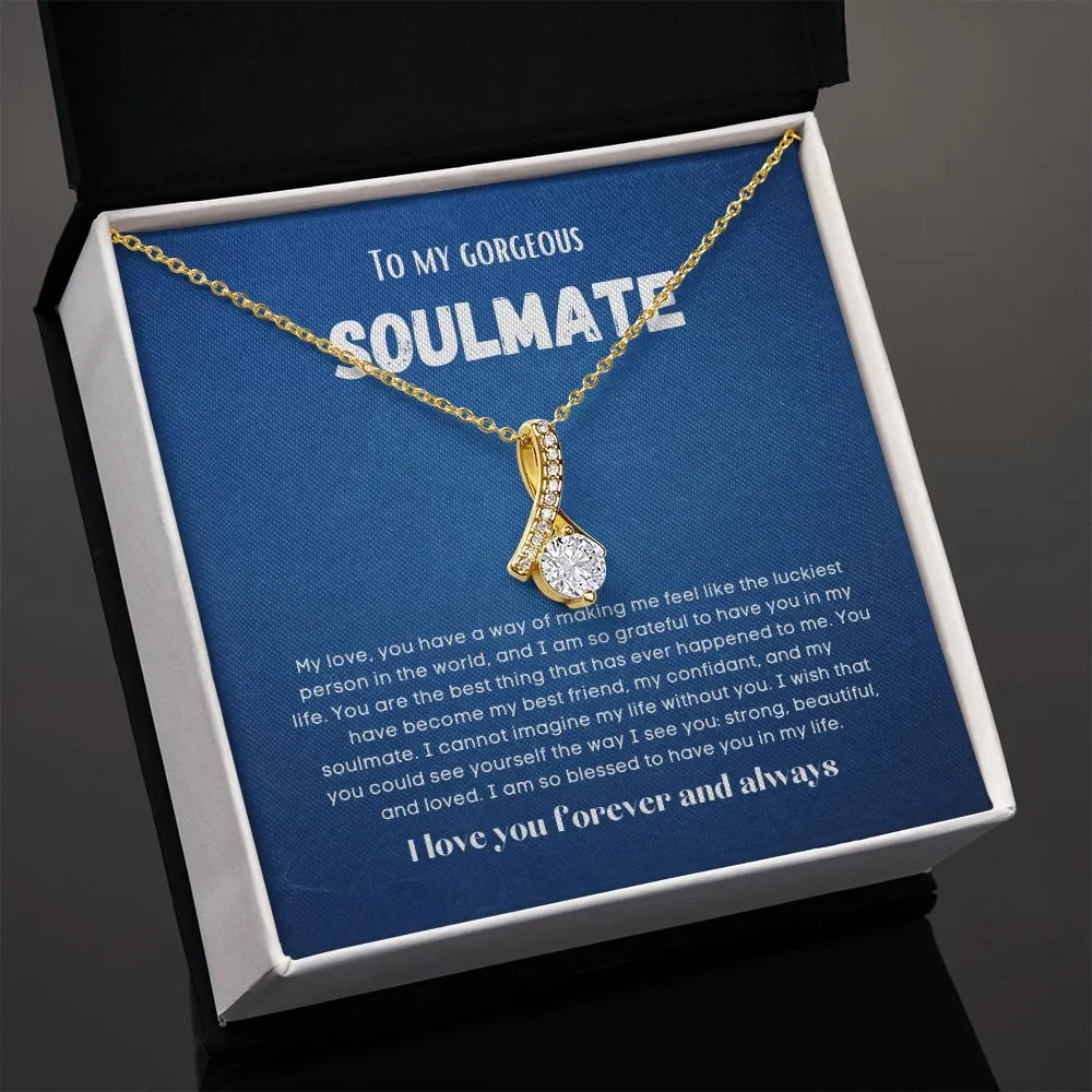 To my soulmate alluring beauty necklace gift for birthdays and special occasion