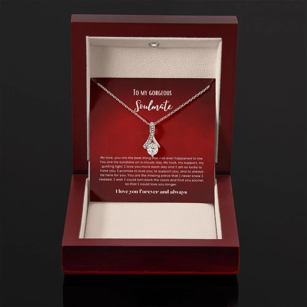 To my soulmate alluring beauty necklace gift for birthdays and special occasion