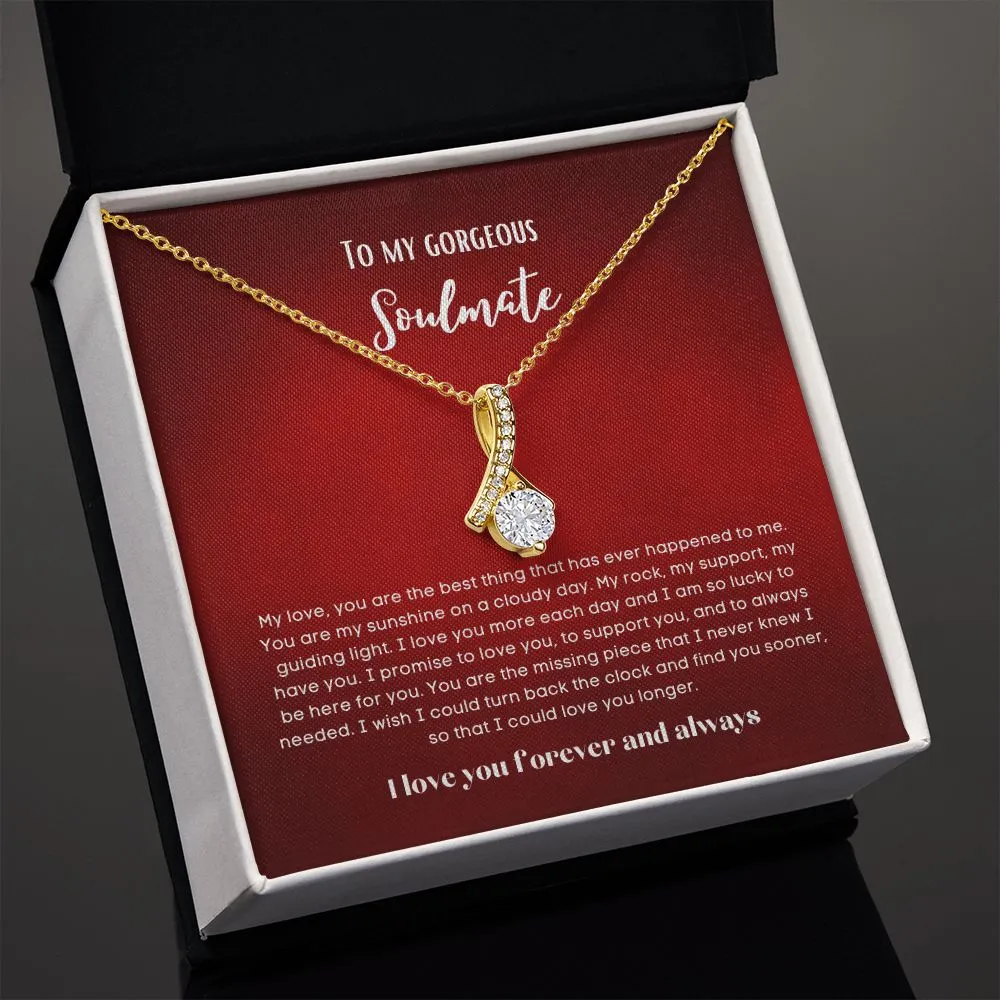 To my soulmate alluring beauty necklace gift for birthdays and special occasion