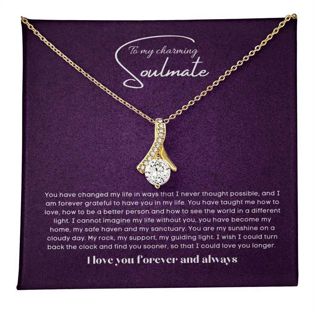 To my soulmate alluring beauty necklace gift for birthdays and special occasion