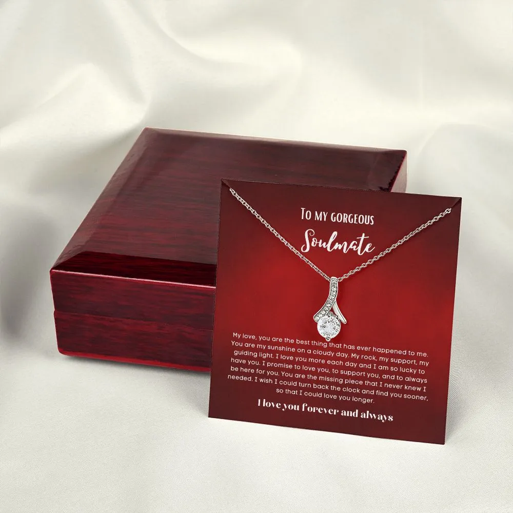 To my soulmate alluring beauty necklace gift for birthdays and special occasion