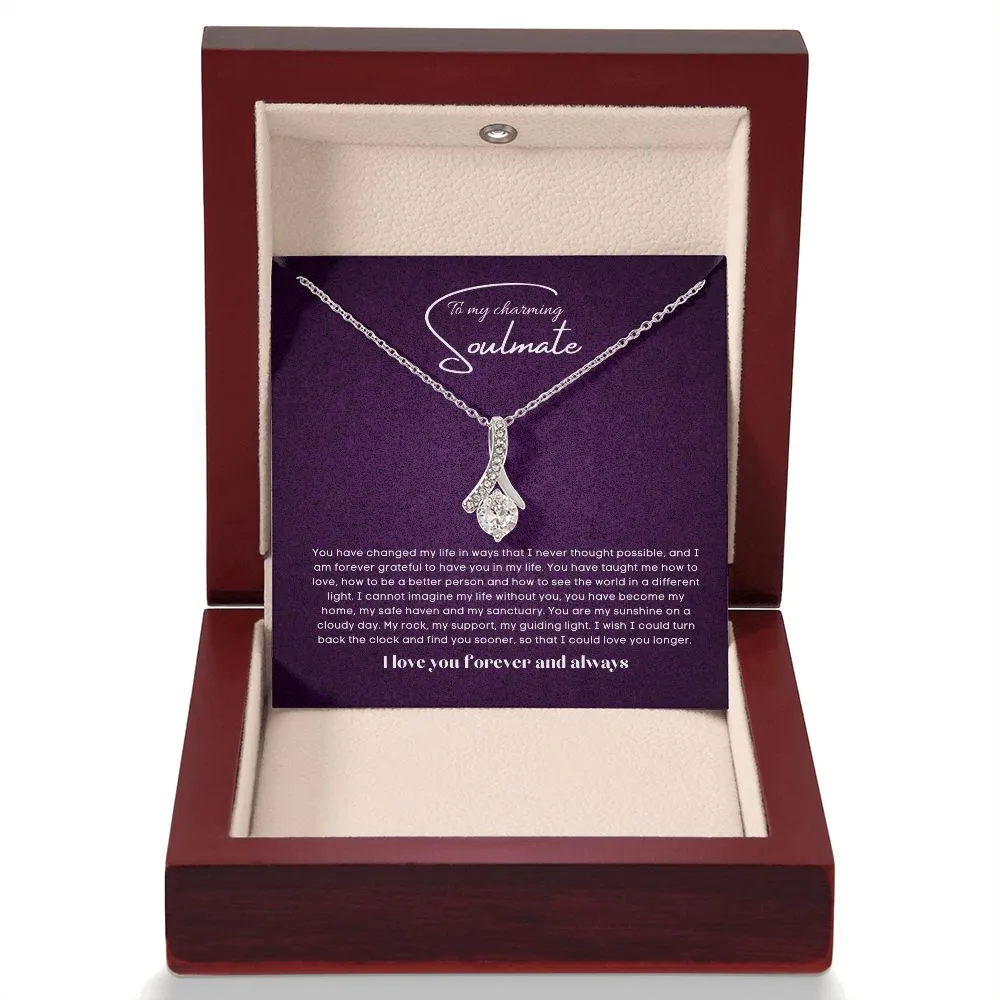 To my soulmate alluring beauty necklace gift for birthdays and special occasion