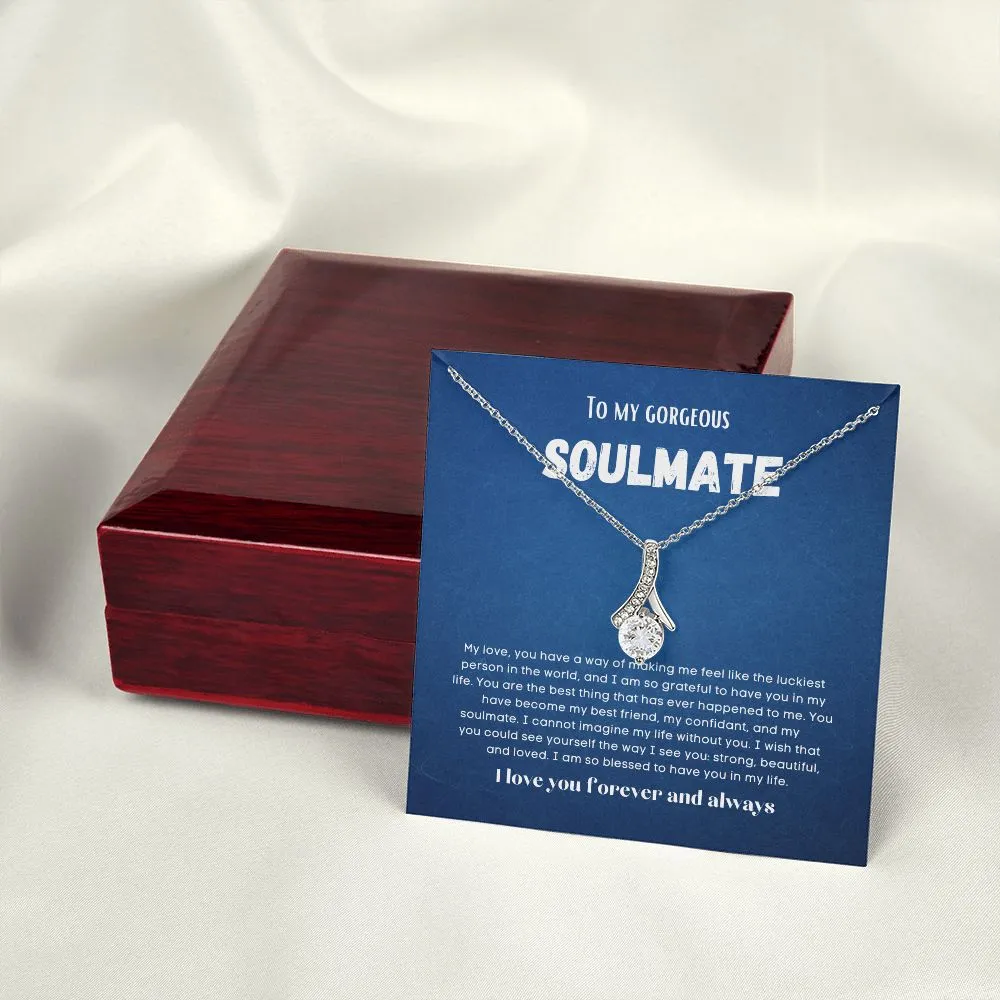 To my soulmate alluring beauty necklace gift for birthdays and special occasion