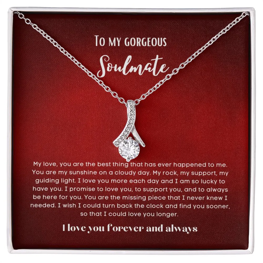 To my soulmate alluring beauty necklace gift for birthdays and special occasion