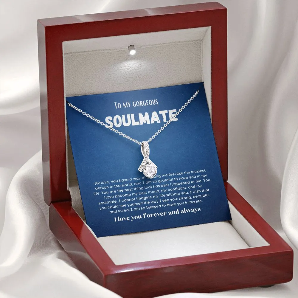 To my soulmate alluring beauty necklace gift for birthdays and special occasion