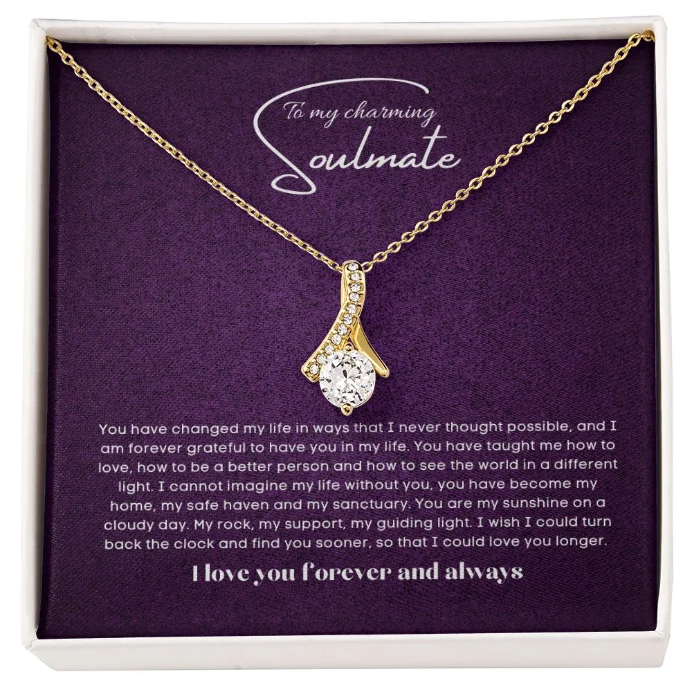 To my soulmate alluring beauty necklace gift for birthdays and special occasion