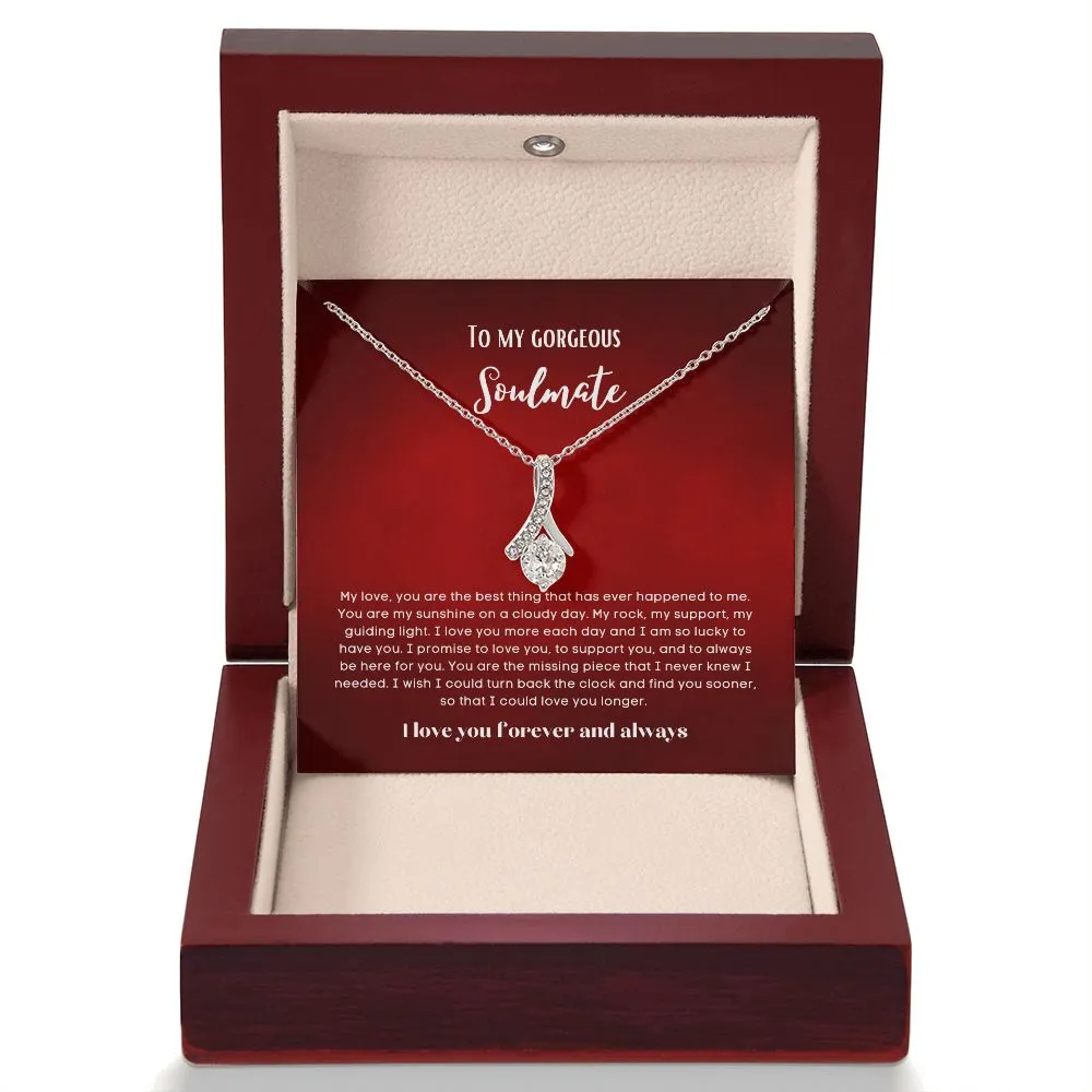 To my soulmate alluring beauty necklace gift for birthdays and special occasion