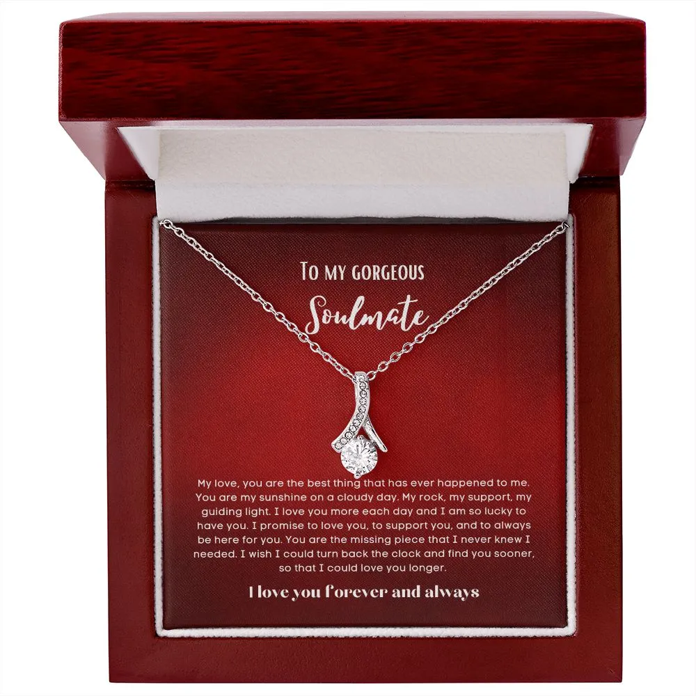 To my soulmate alluring beauty necklace gift for birthdays and special occasion