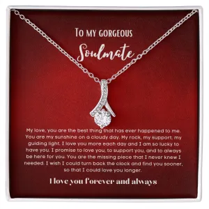 To my soulmate alluring beauty necklace gift for birthdays and special occasion