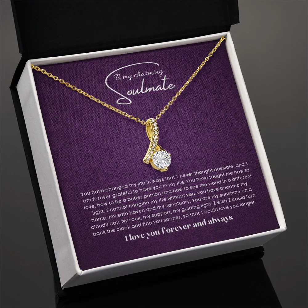 To my soulmate alluring beauty necklace gift for birthdays and special occasion