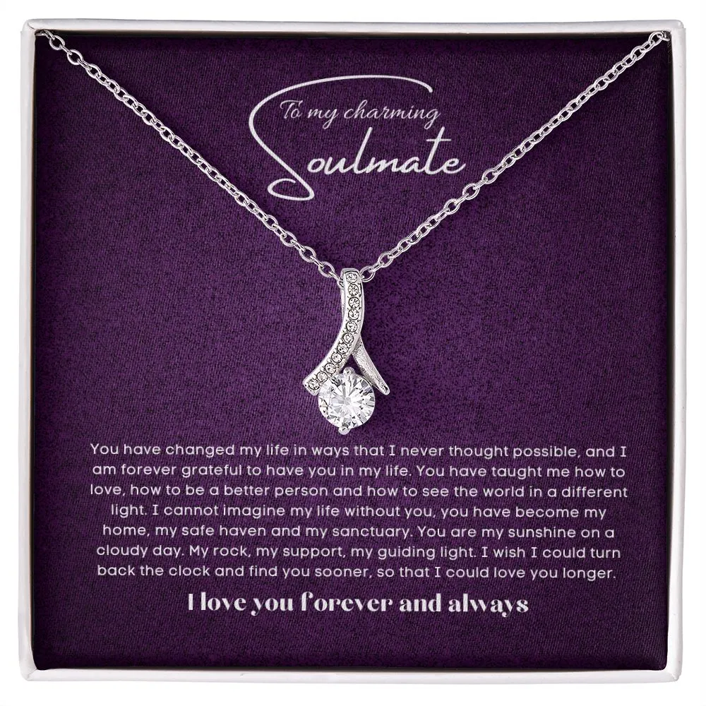 To my soulmate alluring beauty necklace gift for birthdays and special occasion