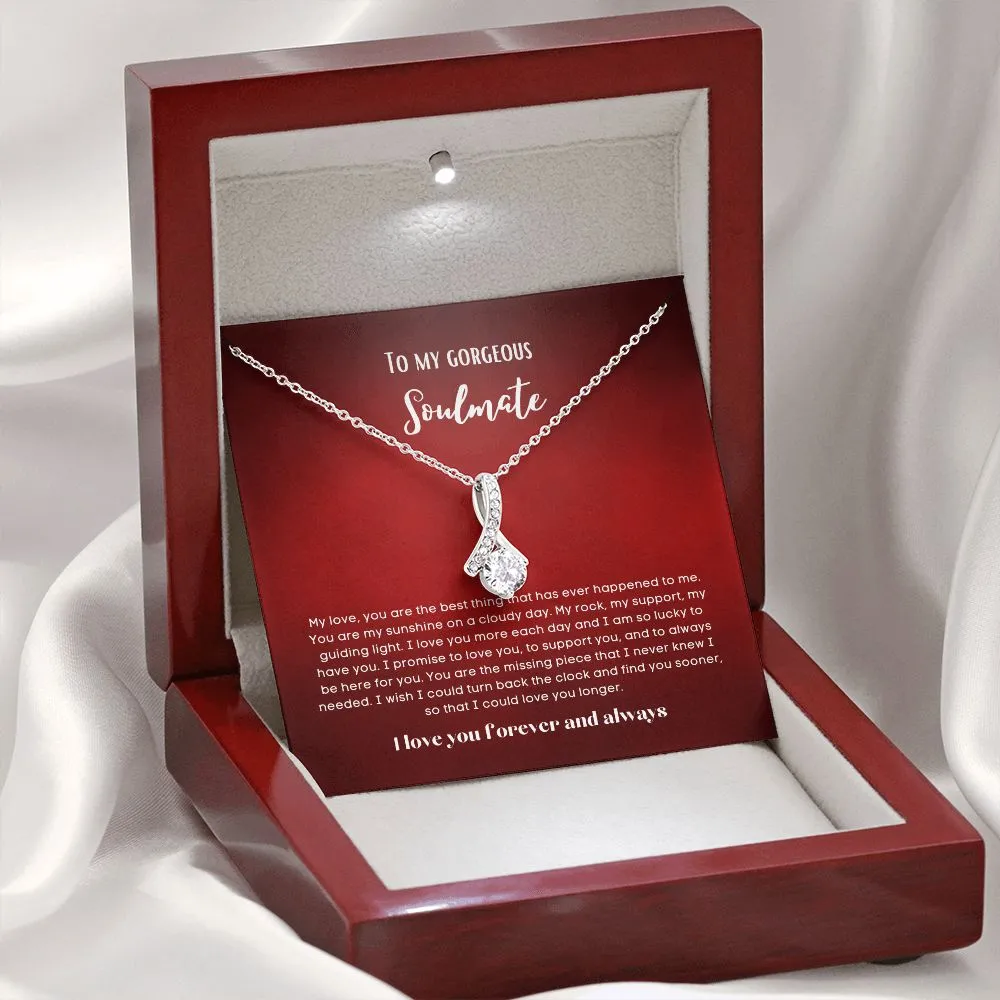 To my soulmate alluring beauty necklace gift for birthdays and special occasion