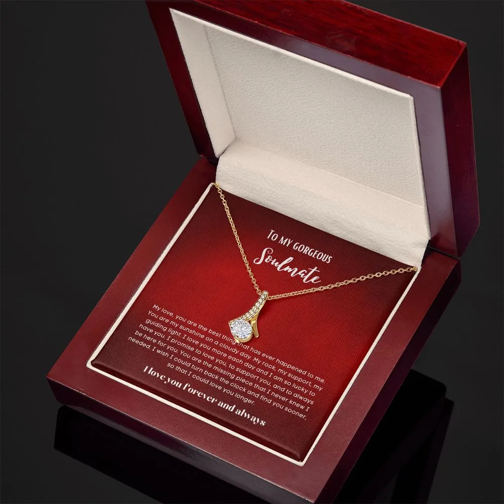 To my soulmate alluring beauty necklace gift for birthdays and special occasion