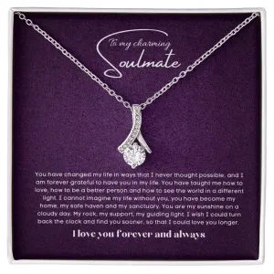 To my soulmate alluring beauty necklace gift for birthdays and special occasion