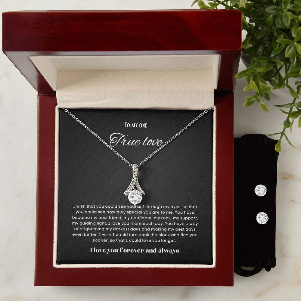 To my soulmate Alluring necklace set with earrings