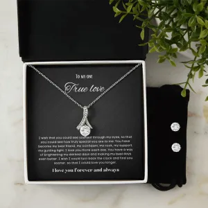 To my soulmate Alluring necklace set with earrings