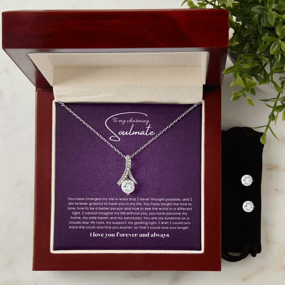 To my soulmate Alluring necklace set with earrings