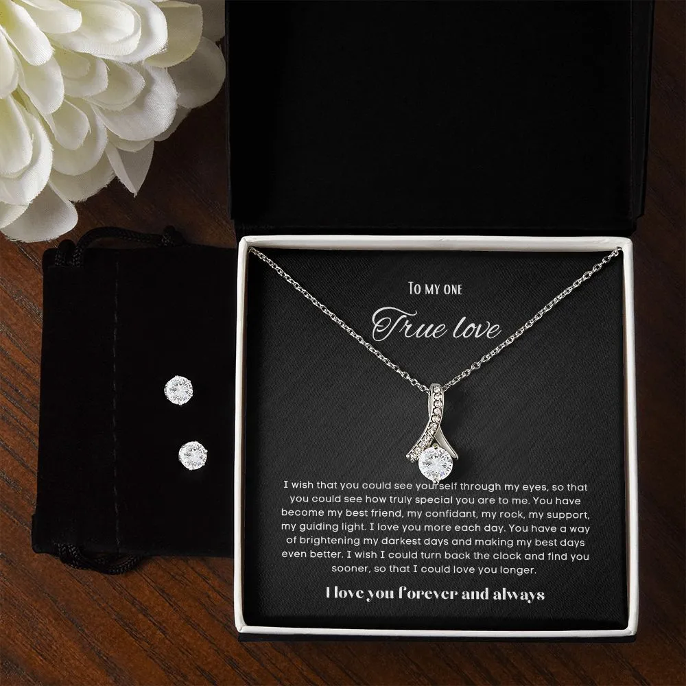 To my soulmate Alluring necklace set with earrings