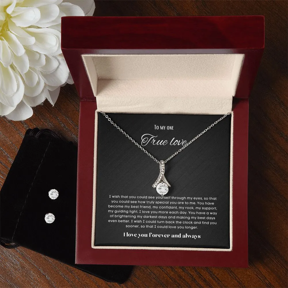 To my soulmate Alluring necklace set with earrings