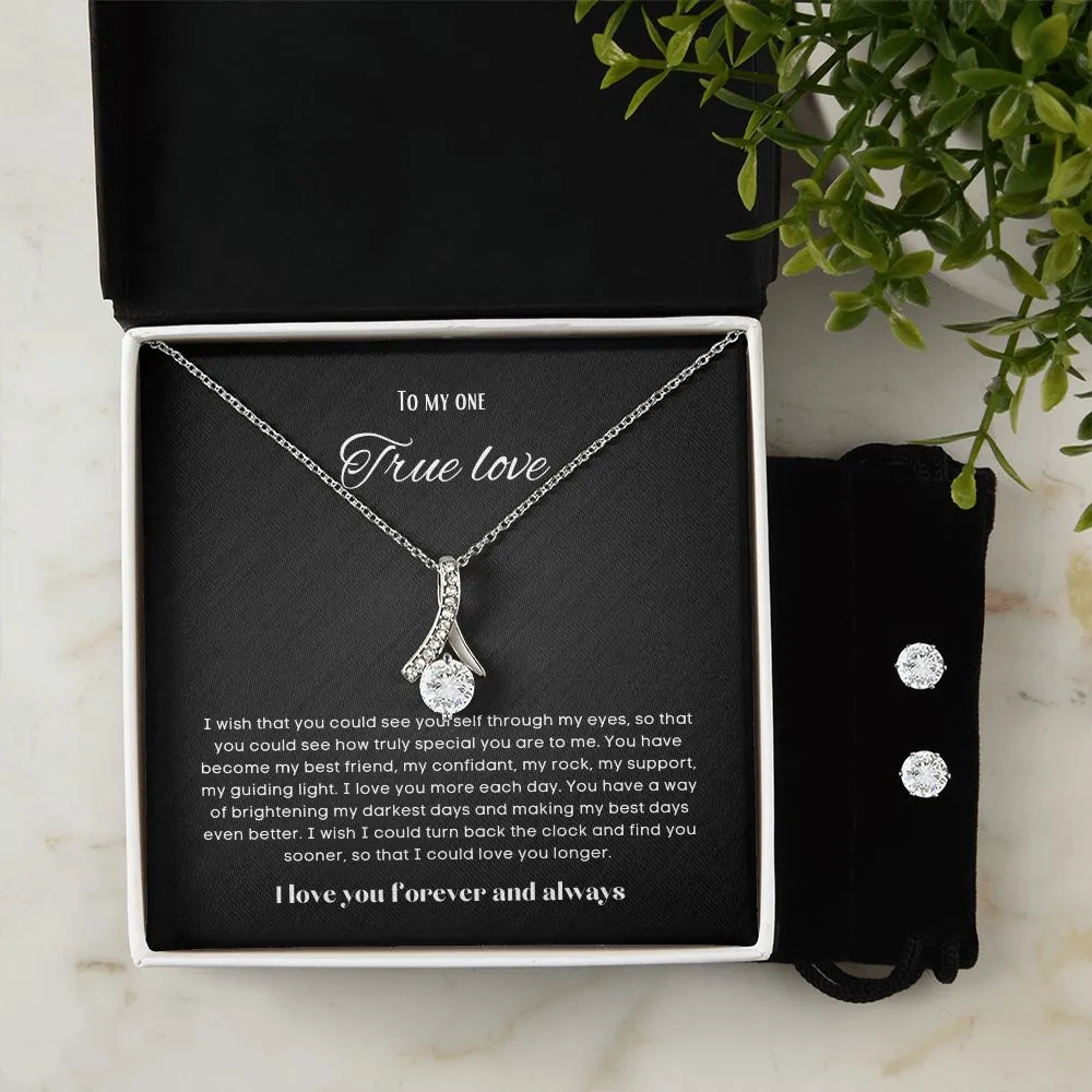 To my soulmate Alluring necklace set with earrings