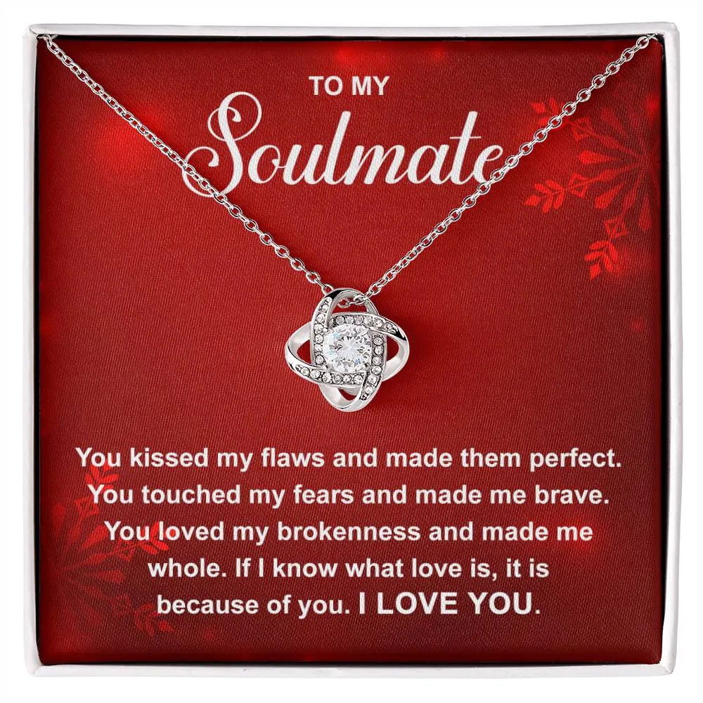 To My Soulmate Because I Love You, Love Knot Necklace