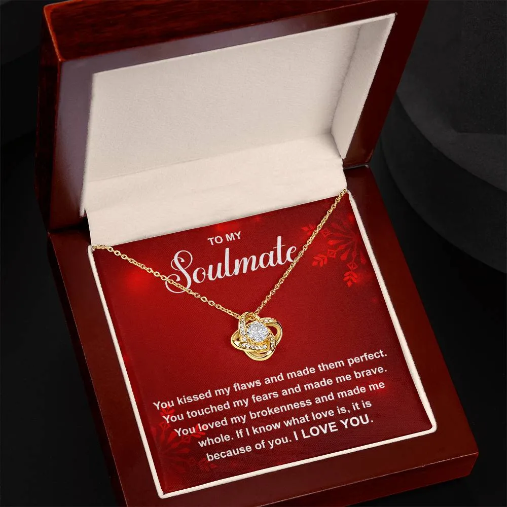 To My Soulmate Because I Love You, Love Knot Necklace