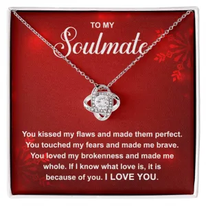 To My Soulmate Because I Love You, Love Knot Necklace