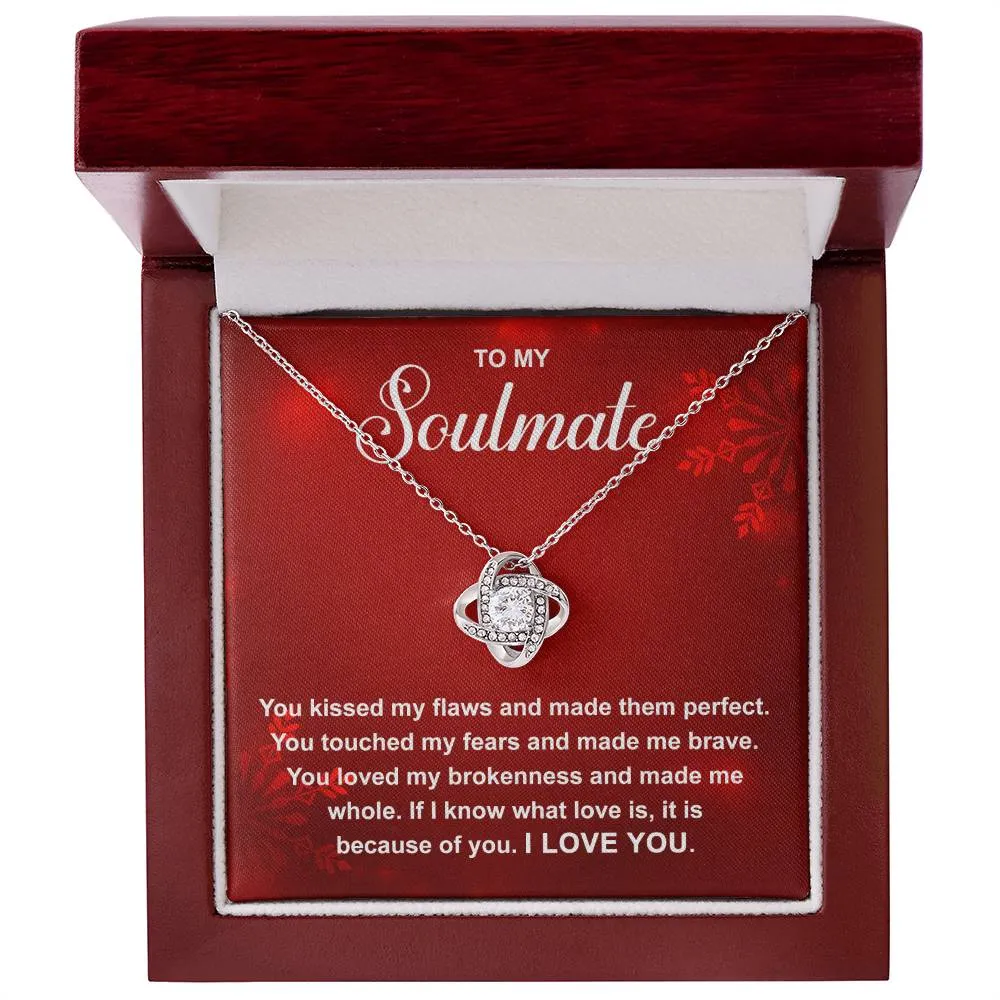 To My Soulmate Because I Love You, Love Knot Necklace