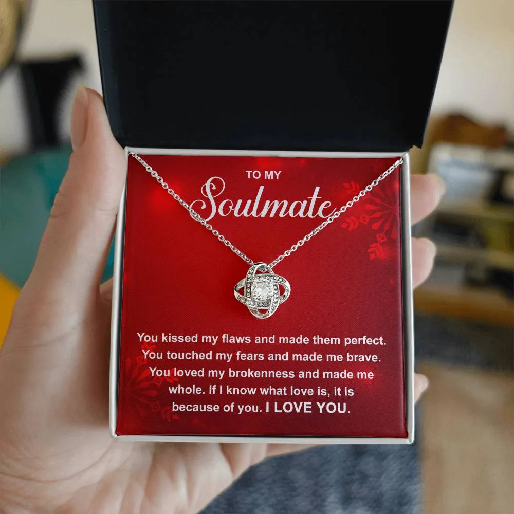 To My Soulmate Because I Love You, Love Knot Necklace