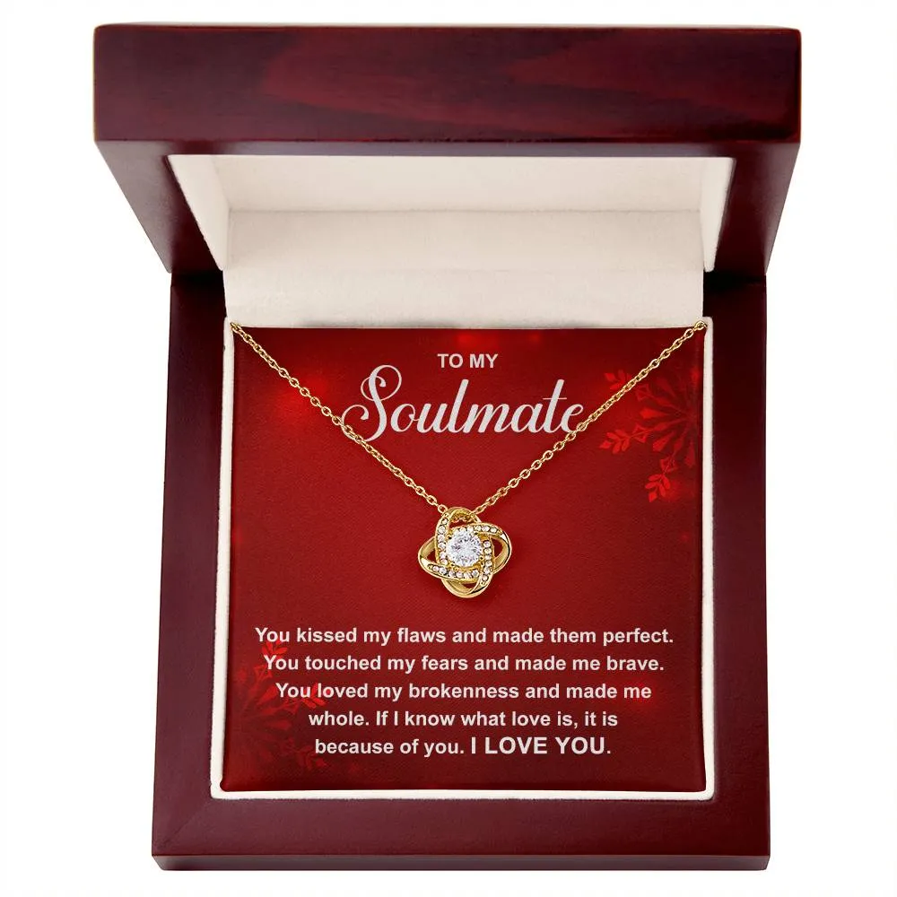 To My Soulmate Because I Love You, Love Knot Necklace